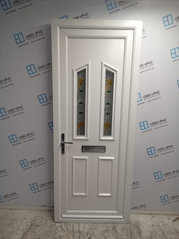 Used White Upvc Front Door 880mm x 2200mm 0881