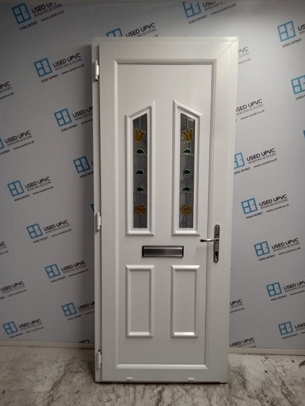 Used White Upvc Front Door 880mm x 2200mm 0881 - Image 2