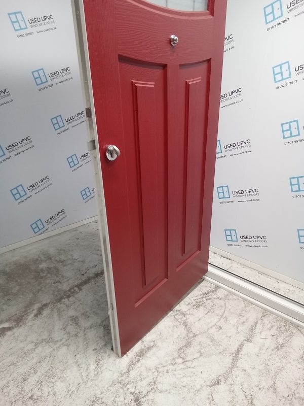 Brand New Blue on Red Outward Opening Composite Door 890mm x 2100mm ND38 - Image 5