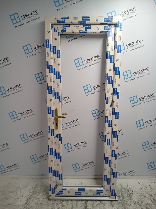Brand New Cream Upvc Unglazed Door 800mm x 2055mm ND39