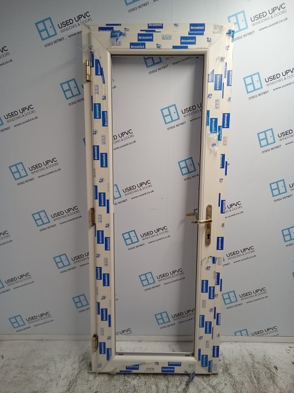 Brand New Cream Upvc Unglazed Door 800mm x 2055mm ND39 - Image 2