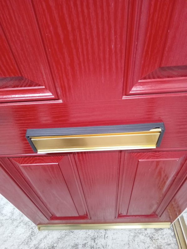 Used Red Composite Front Door 840mm x 1960mm 0653 - Image 6