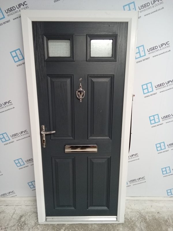 Used Anthracite Grey Composite Front Door 890mm x 1965mm 0800