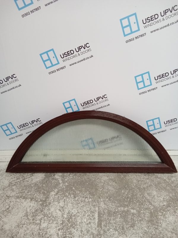 Used Woodgrain Upvc Arched Window 1120mm x 405mm W0185