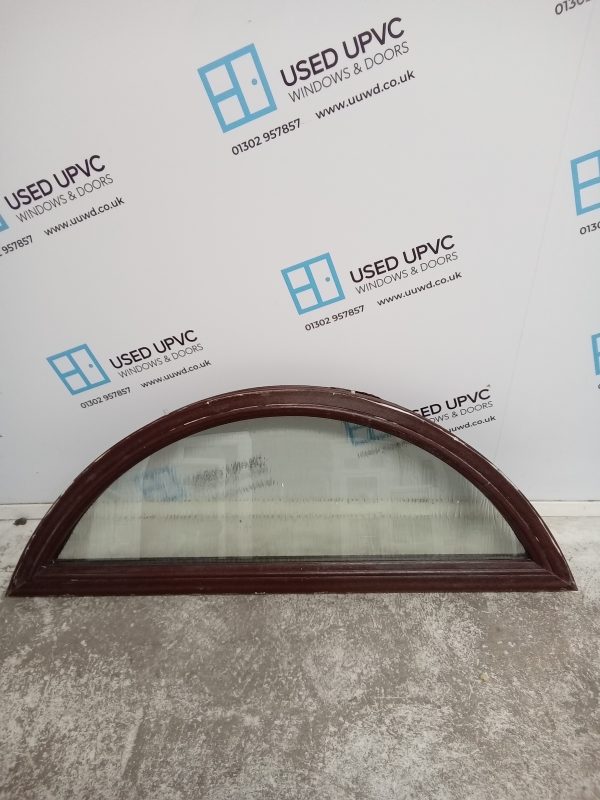 Used Woodgrain Upvc Arched Window 1120mm x 405mm W0185 - Image 2