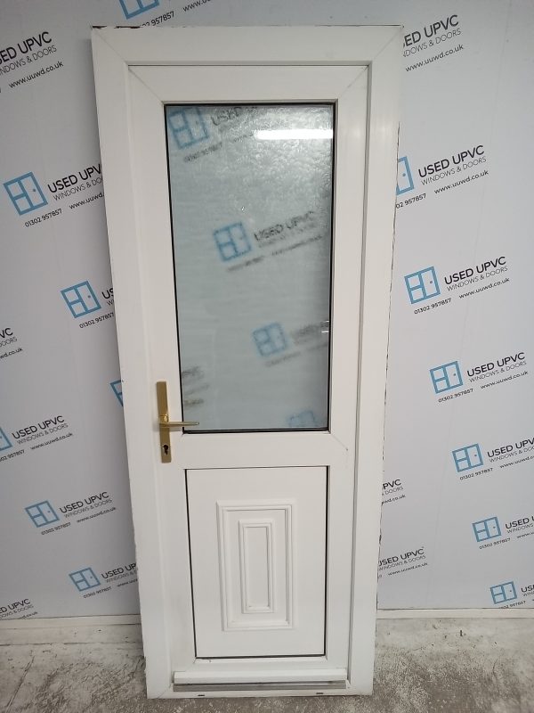 Used White Upvc Back Door 770mm x 2035mm 0444