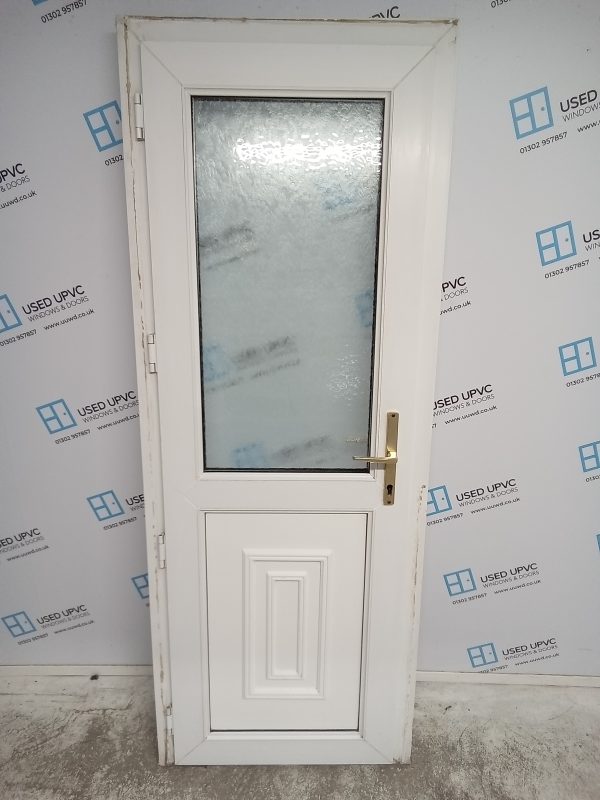 Used White Upvc Back Door 770mm x 2035mm 0444 - Image 2