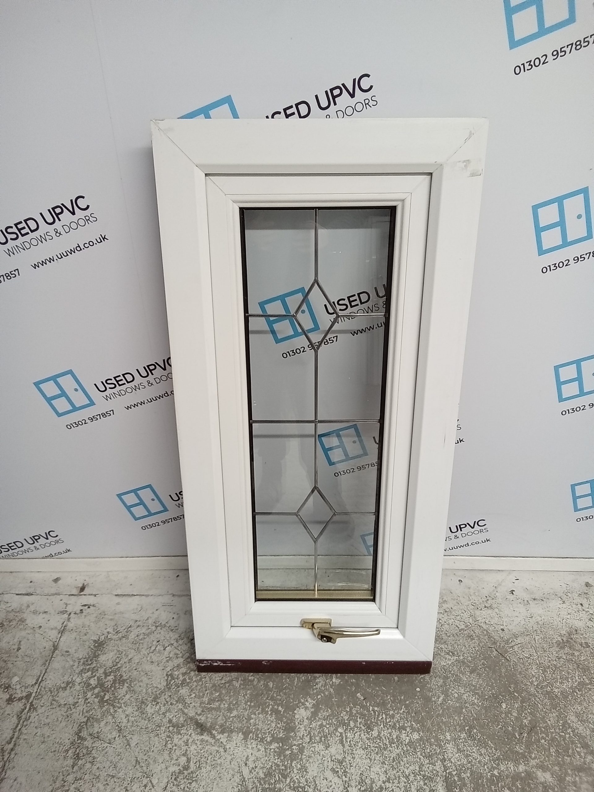 Used Woodgrain Upvc Window 490mm x 1045mm W0040 | Used UPVC Windows & Doors