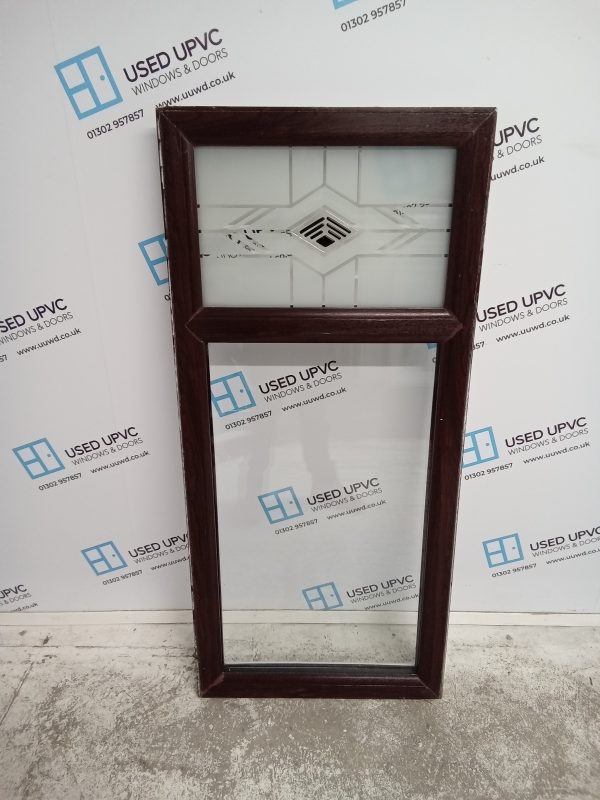 Used Rosewood Upvc Window 590mm x 1290mm W0082