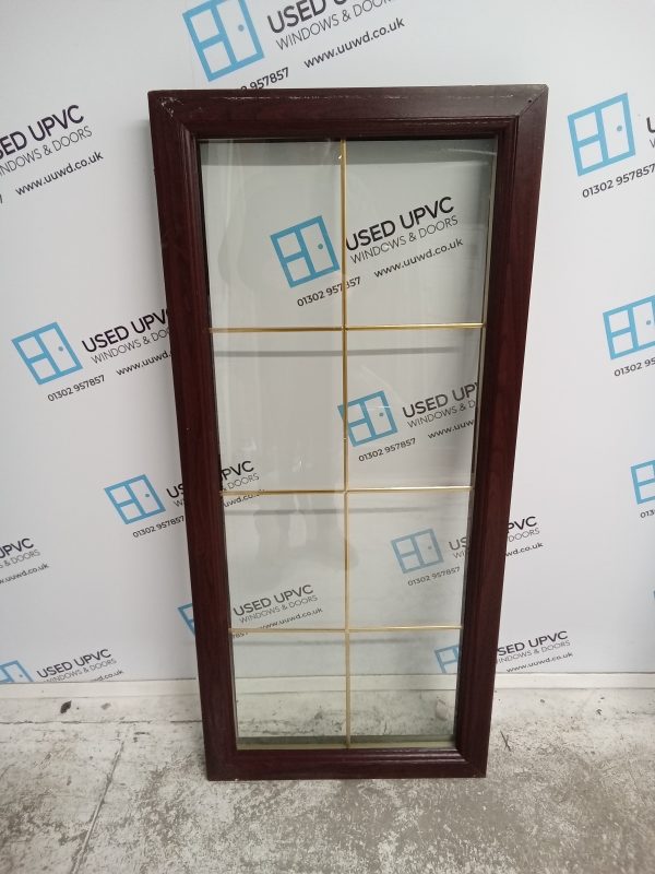 Used Rosewood Upvc Window 570mm x 1255mm W0102 - Image 2