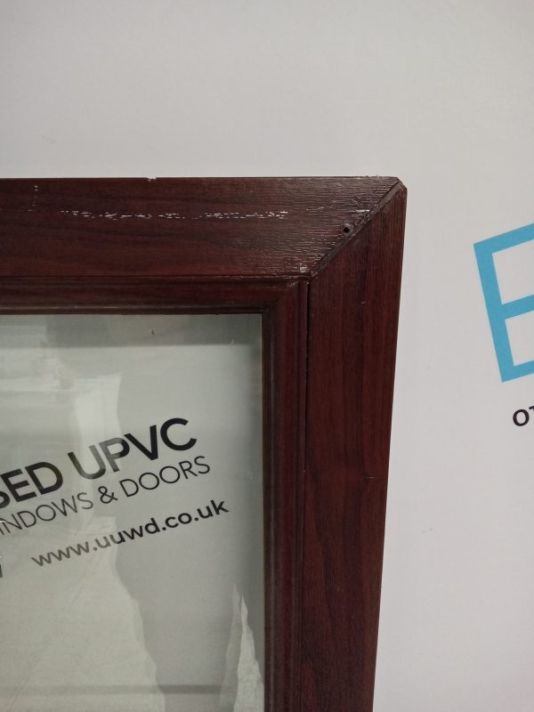 Used Rosewood Upvc Window 570mm x 1255mm W0102 - Image 3