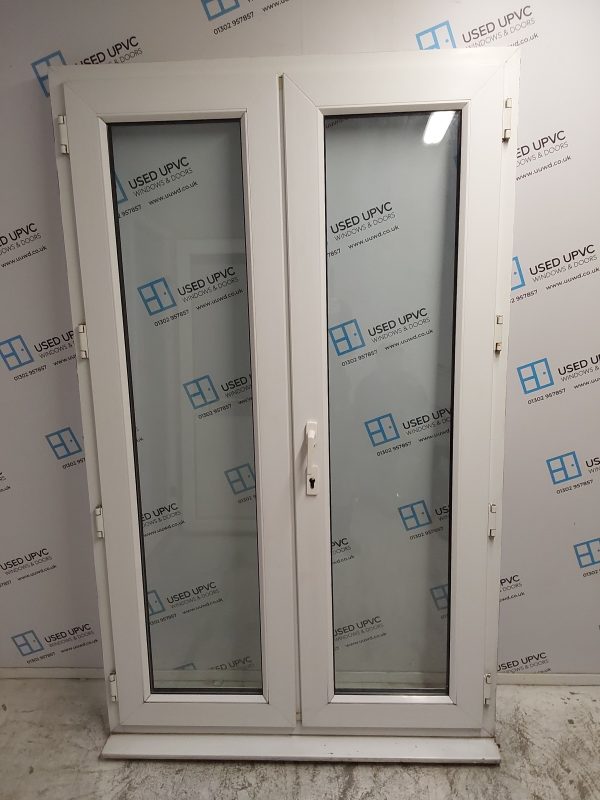 Used White Upvc French Doors 1245mm x 2060mm EA3