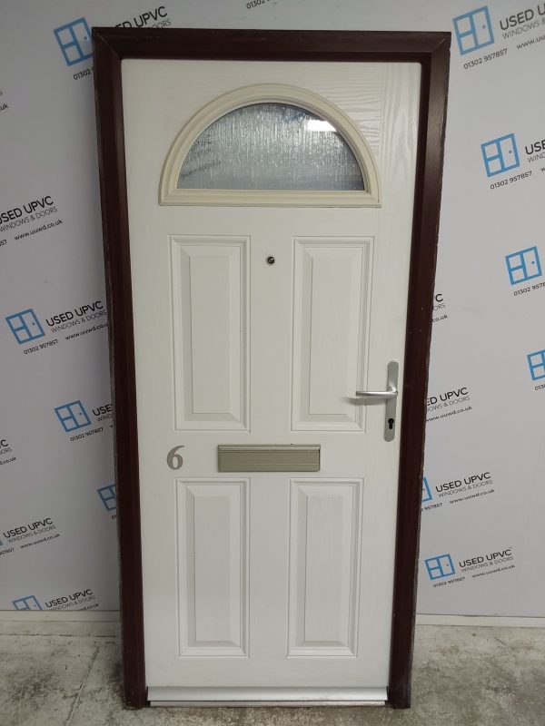 Used White Composite Front Door 910mm x 1980mm 0235