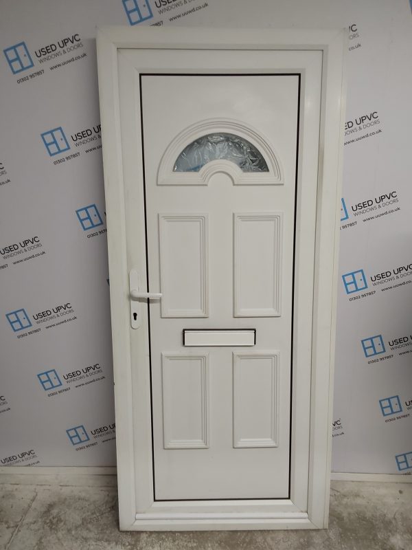 Used White Upvc Front Door 915mm x 2040mm (reduce to 895mm) 0251
