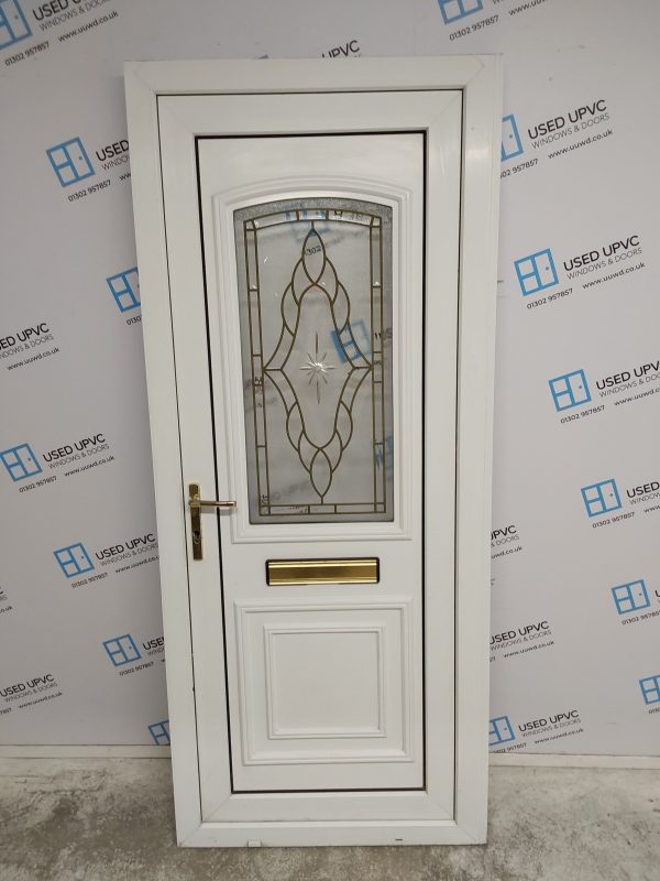 Used White Upvc Front Door 860mm x 2025mm 0270