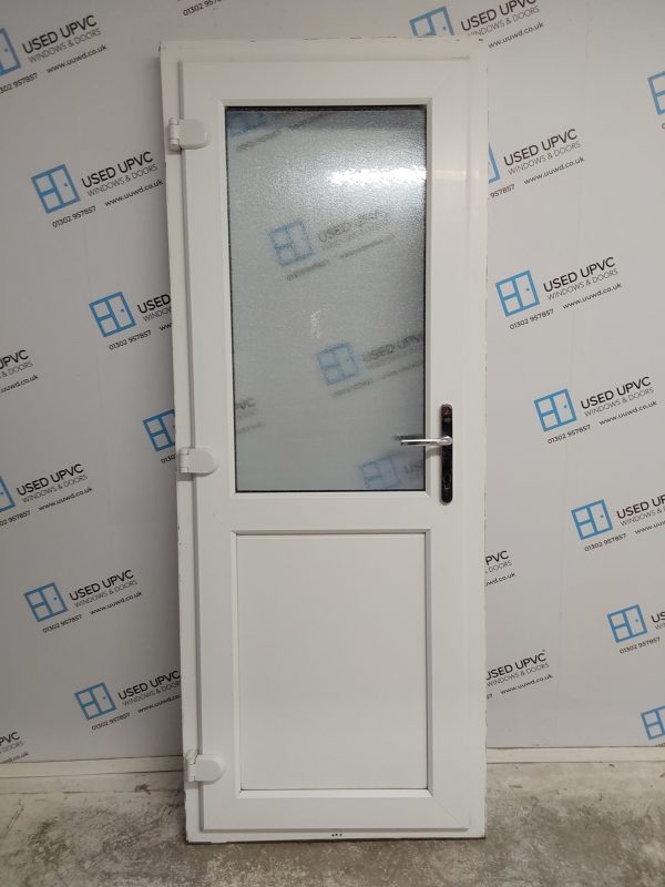 Used White Upvc Back Door (outwards opening) 760mm x 1955mm 0187
