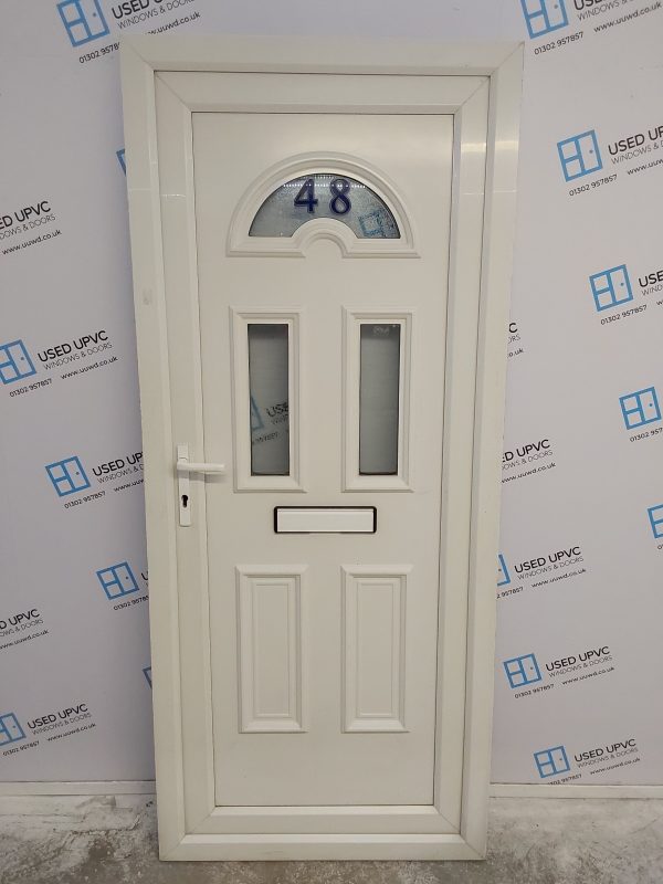 Used White Upvc Front Door 890mm x 2070mm 0372