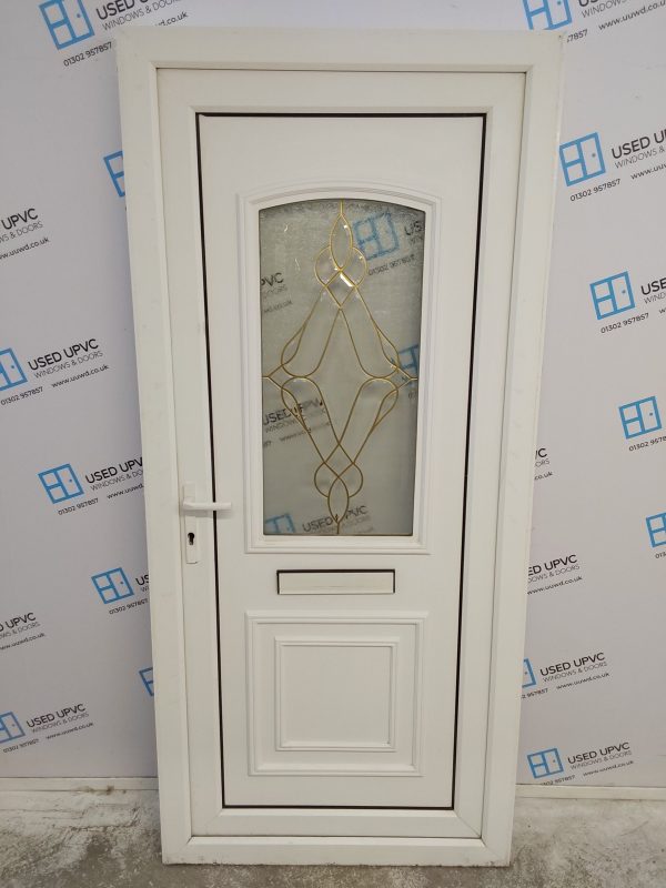 Used White Upvc Front Door 955mm x 2095mm 0047