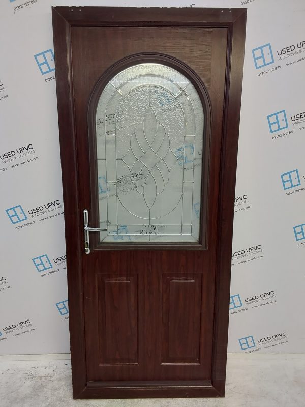 Used Rosewood Composite Back Door 870mm x 2030mm 0089