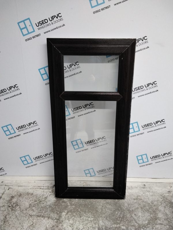 Used Rosewood Upvc Window 590mm x 1260mm W0172