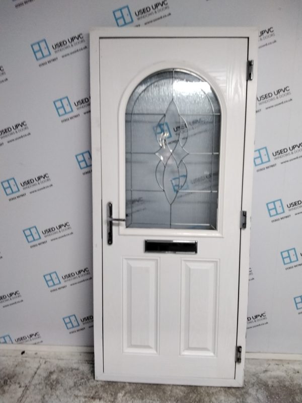 Used Brown Composite Front Door 900mm x 2050mm 0015 - Image 2