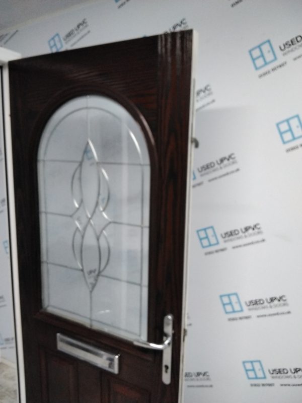 Used Brown Composite Front Door 900mm x 2050mm 0015 - Image 4