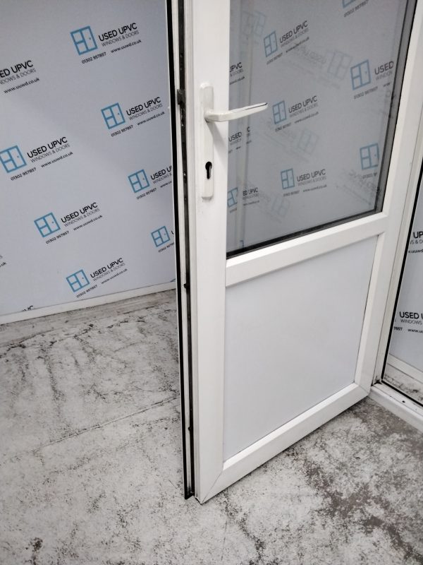Used White Upvc Back Door 900mm x 2070mm 0021 - Image 5