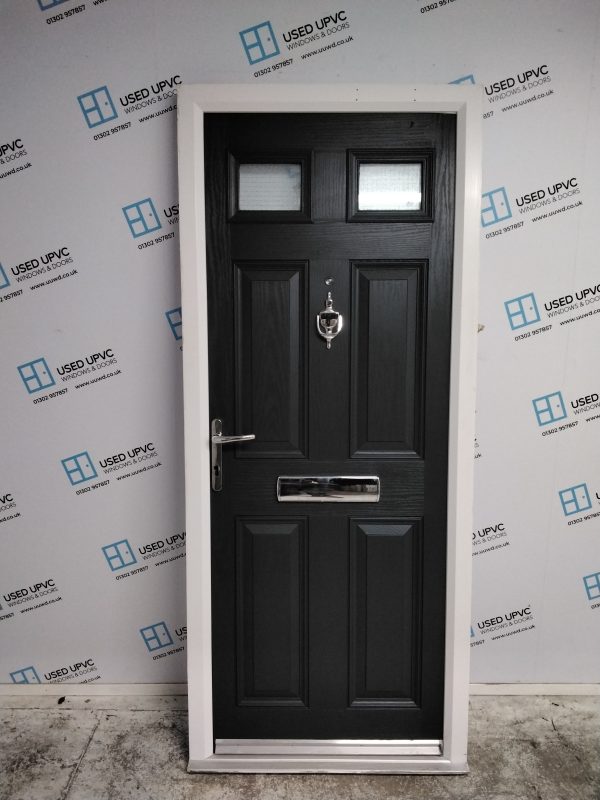 Used Anthracite Grey Composite Front Door 850mm x 2000mm 0032
