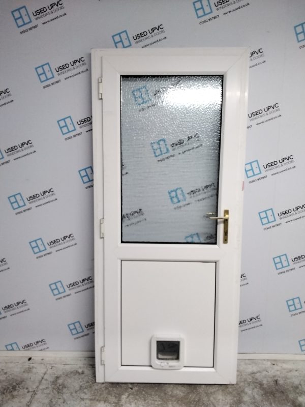 Used White Upvc Back Door 905mm x 2065mm 0036 - Image 2