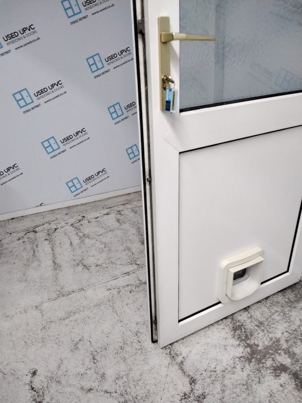 Used White Upvc Back Door 905mm x 2065mm 0036 - Image 5