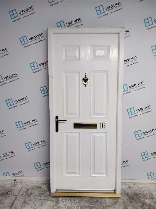 Used White Composite Front Door 910mm x 2080mm 0040
