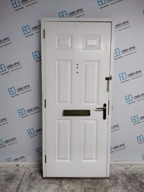 Used White Composite Front Door 910mm x 2080mm 0040 - Image 2
