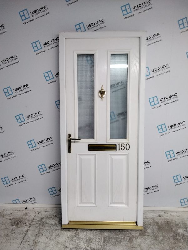 Used White Composite Front Door 880mm x 2080mm 0069