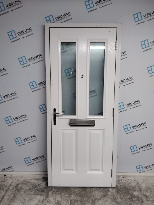 Used White Composite Front Door 900mm x 2070mm 0094 - Image 2