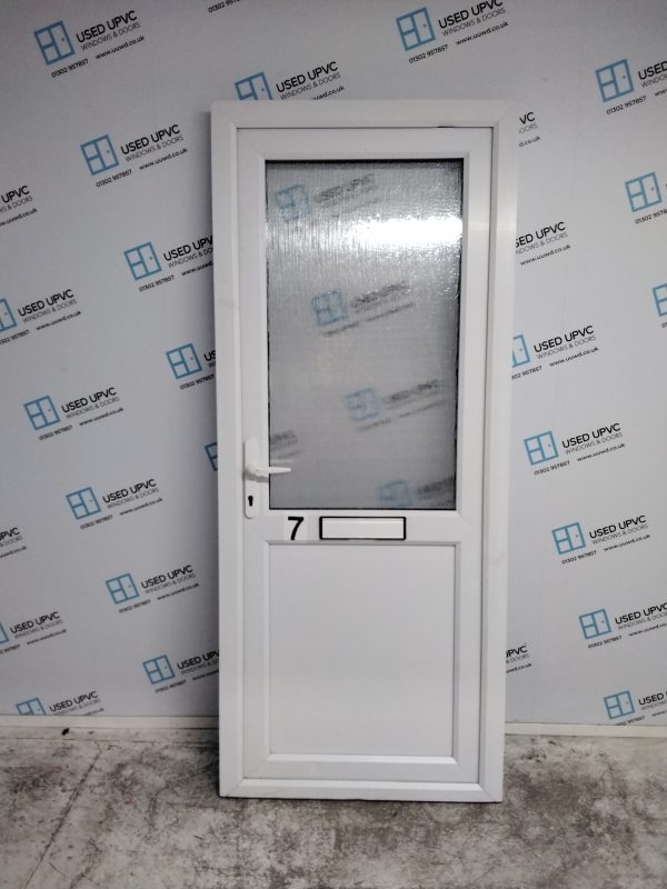 Used White Upvc Front Door 880mm x 2085mm 0098