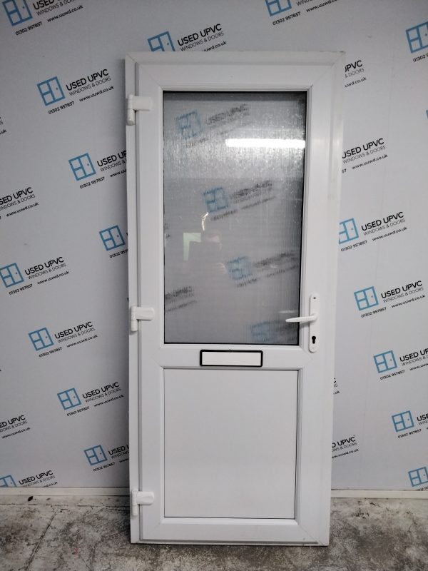 Used White Upvc Front Door 880mm x 2085mm 0098 - Image 2