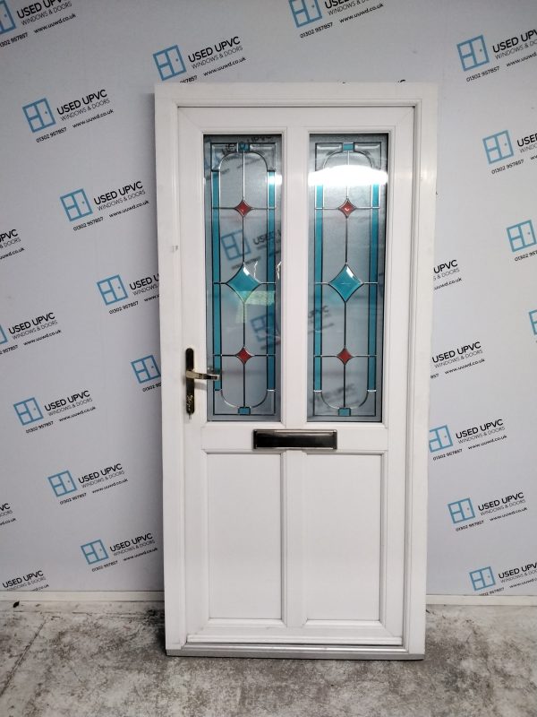 Used White Upvc Front Door 955mm x 2040mm 0102