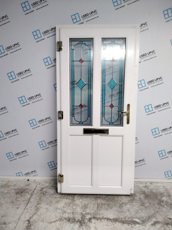 Used White Upvc Front Door 955mm x 2040mm 0102 - Image 2
