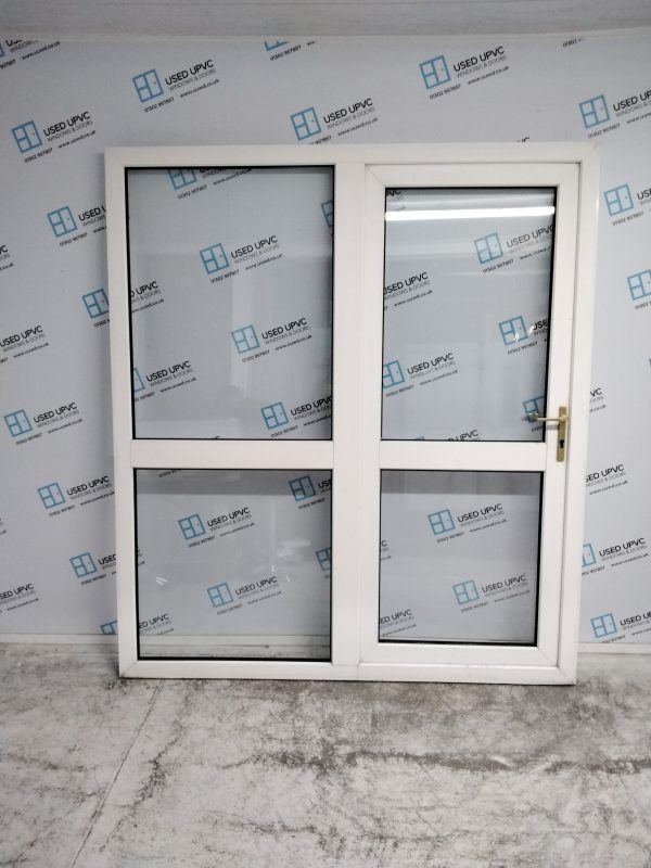 Used White Upvc Door And Side Panel 1800mm x 2035mm DS005