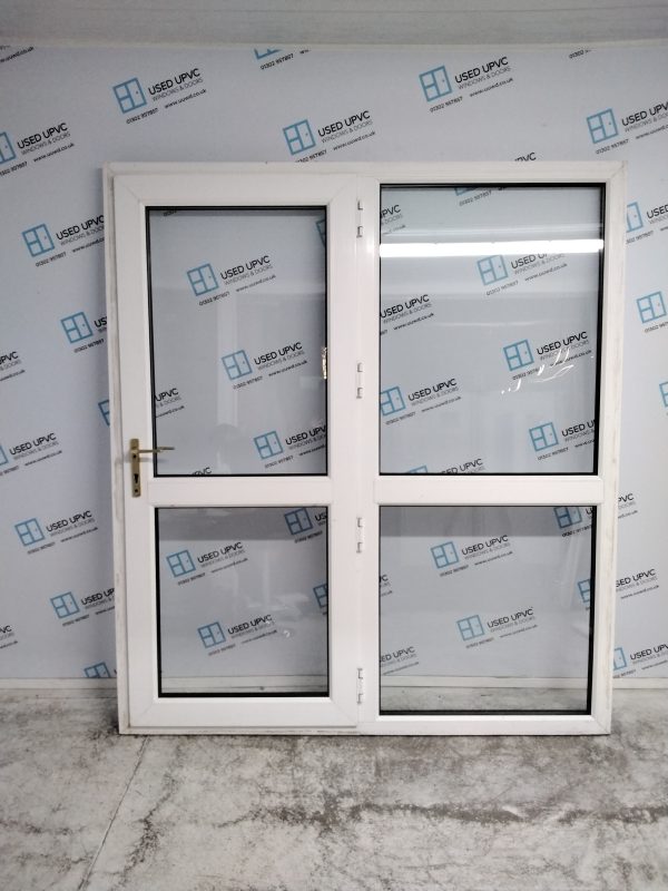 Used White Upvc Door And Side Panel 1800mm x 2035mm DS005 - Image 2