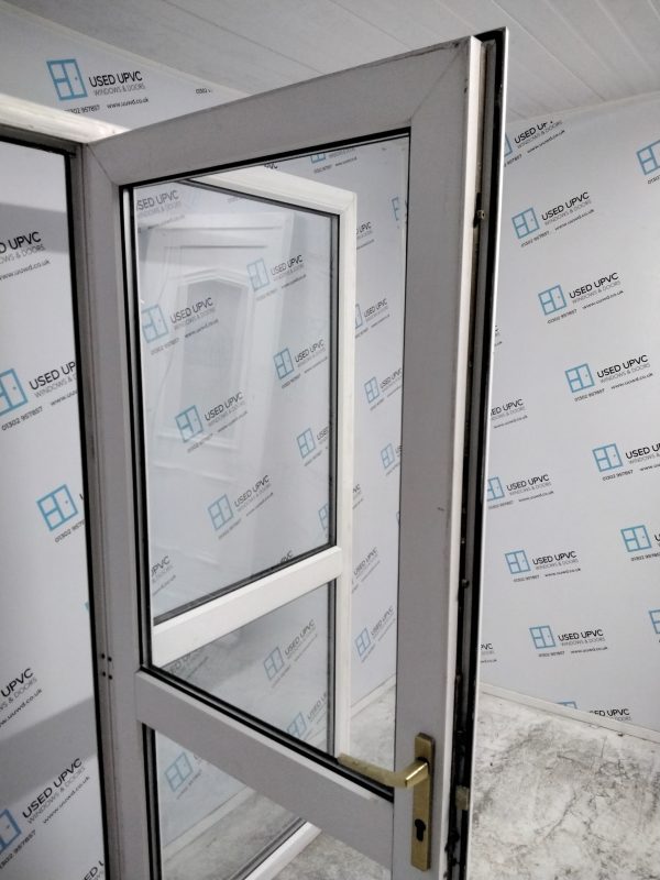 Used White Upvc Door And Side Panel 1800mm x 2035mm DS005 - Image 4