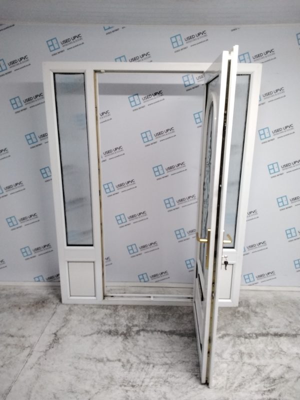 Used White Upvc Front Door And Side Panel 1595mm x 2035mm DS006 - Image 3
