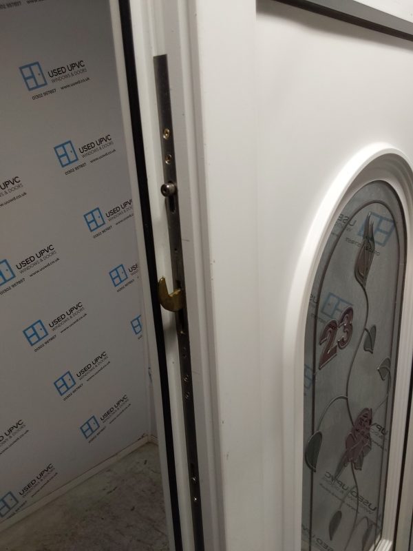 Used White Upvc Front Door And Side Panel 1400mm x 2070mm DS013 - Image 4