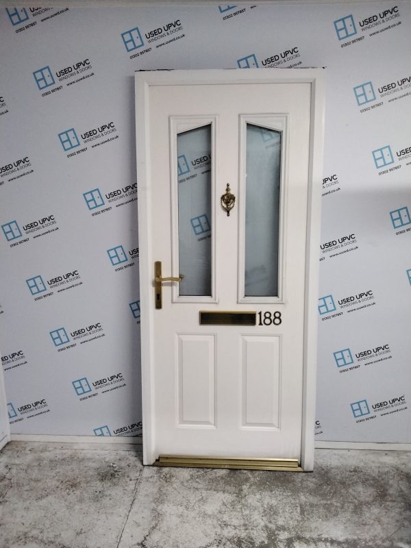 Used White Composite Front Door 935mm x 2085mm 0092