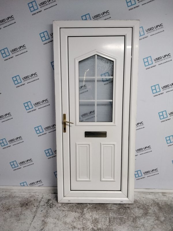 Used White Upvc Front Door 910mm x 2090mm 0123