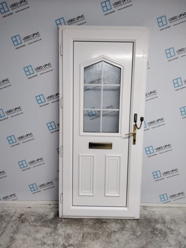 Used White Upvc Front Door 910mm x 2090mm 0123 - Image 2
