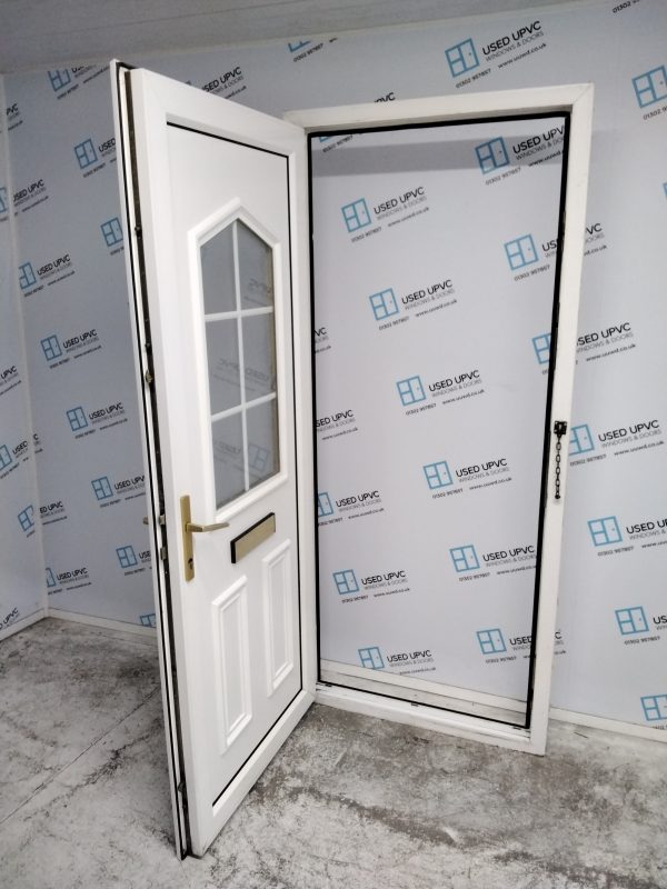 Used White Upvc Front Door 910mm x 2090mm 0123 - Image 3