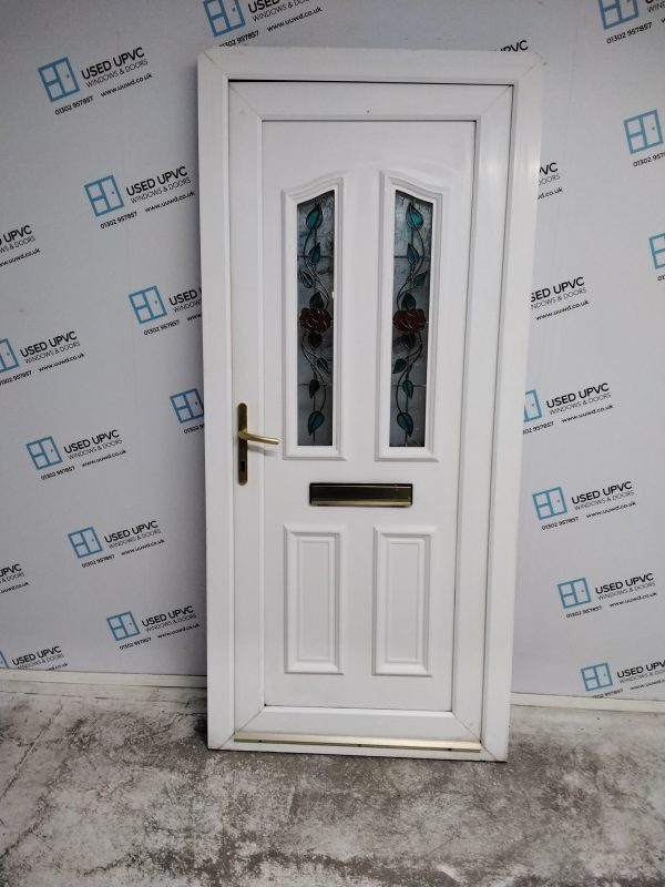 Used White Upvc Front Door 920mm x 2025mm 0131