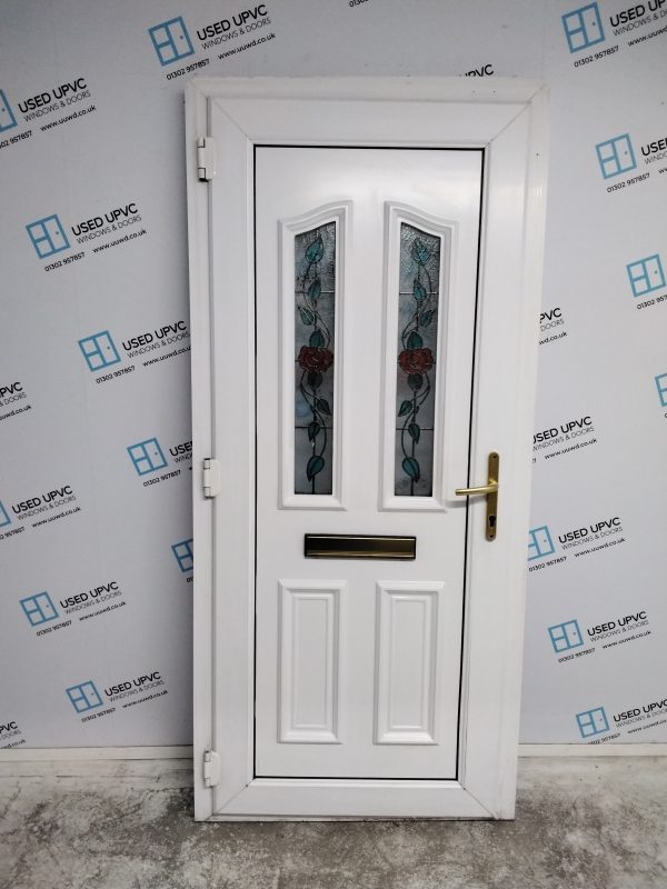 Used White Upvc Front Door 920mm x 2025mm 0131 - Image 2