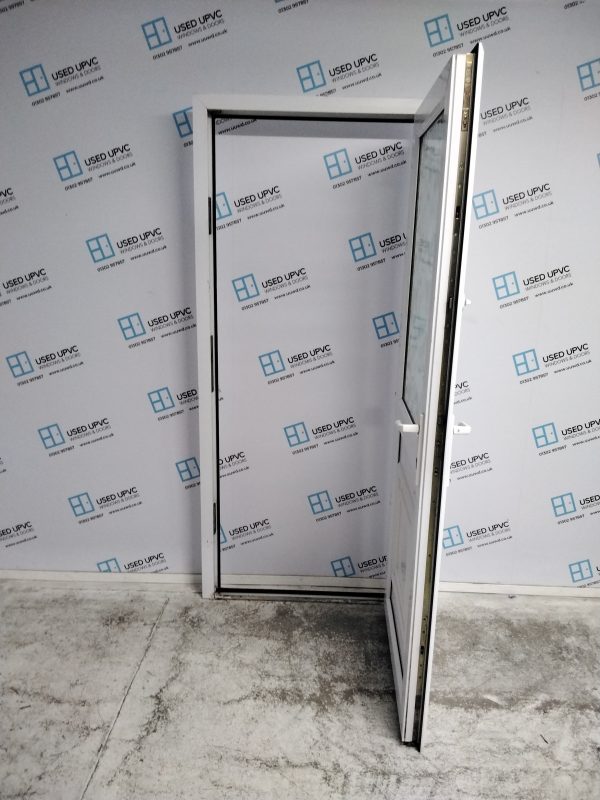 Used White Upvc Back Door 890mm x 2005mm 0087 - Image 3
